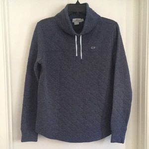 Vineyard Vines Funnel Neck Hoodie Sweatshirt Blue